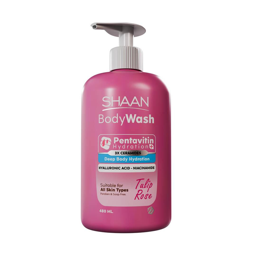 SHAAN Tulip Rose Hydrating Body Wash - 480 ml