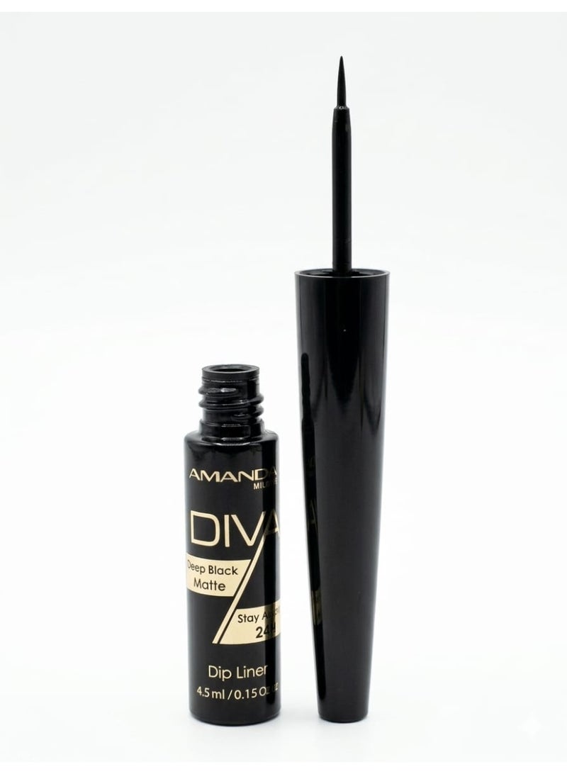 Amanda DIVA Deep Black Matte Dip Liner