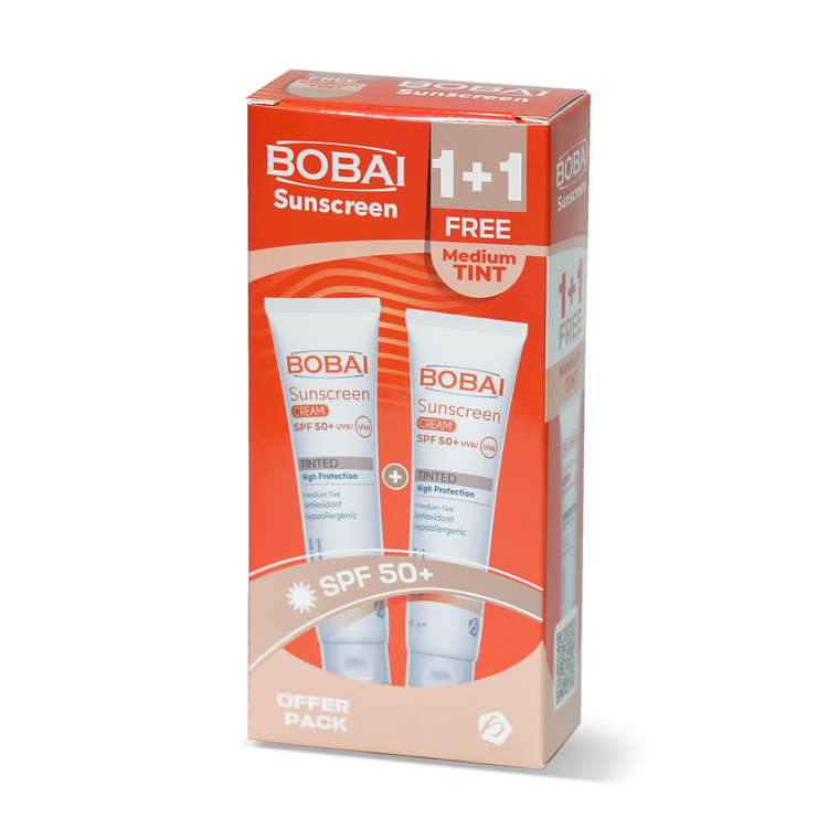 Bobai Tinted Sunscreen Cream SPF 50+ – 2 × 60 g (1+1 Offer) - 2 × 60 g