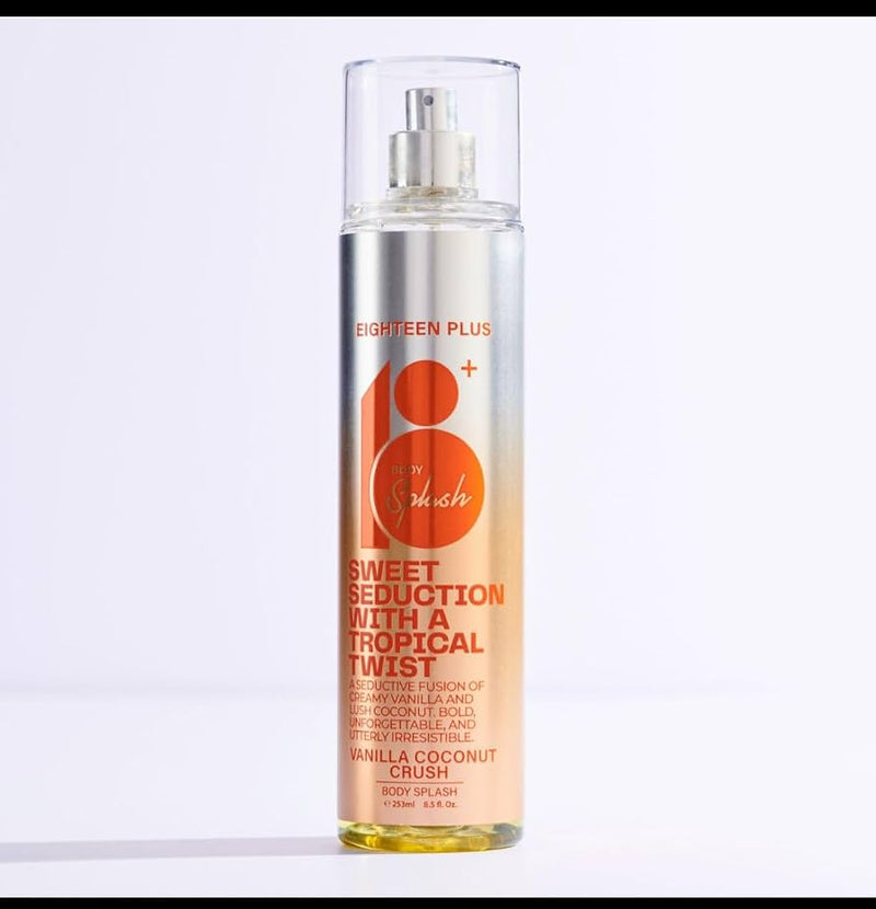 18 Plus Vanilla Coconut Crush Body Splash