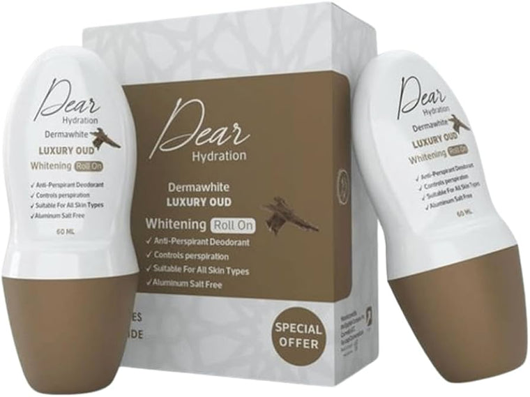 Dear Whitening Deodorant Roll-On – Luxury Oud, 2 × 60 ml (1+1 Offer) - 2 × 60 ml