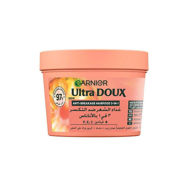 Garnier Ultra Doux Pineapple Anti-Breakage Hair Food 3-in-1 Treatment