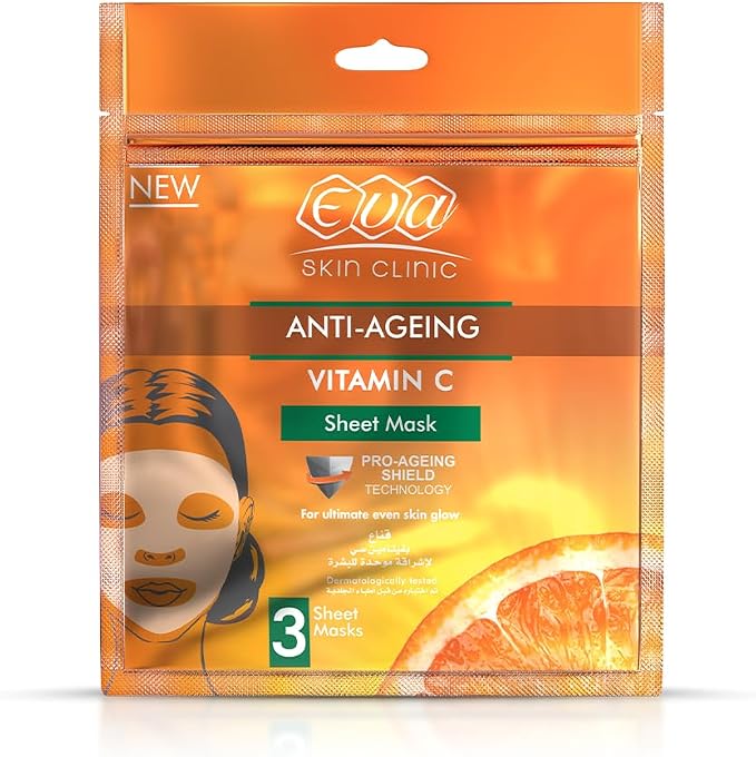 Eva Skin Clinic Vitamin C Sheet Mask ( 3 Sheet Masks ) - 3 sheet masks