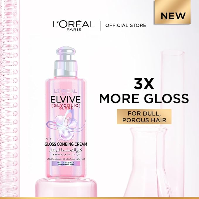 L'Oréal Paris Elvive Glycolic Gloss Detangling Leave-In Cream – 200 ml