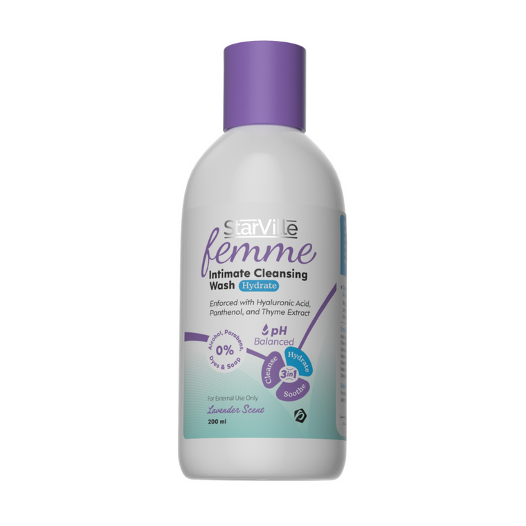 StarVille Femme Intimate Cleansing Wash Hydrate - 200 ml