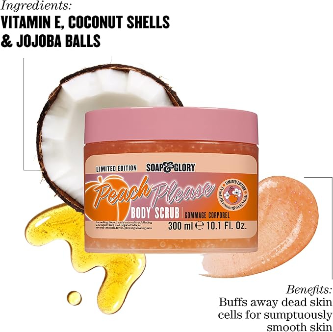 Soap & Glory Peach Please Exfoliating Body Scrub - 300 ml