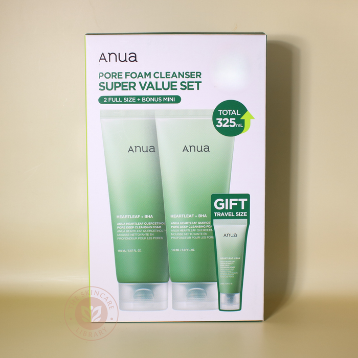 Anua Pore Foam Cleanser Super Value Set – 2 Full Size + Bonus Mini – 3 pieces