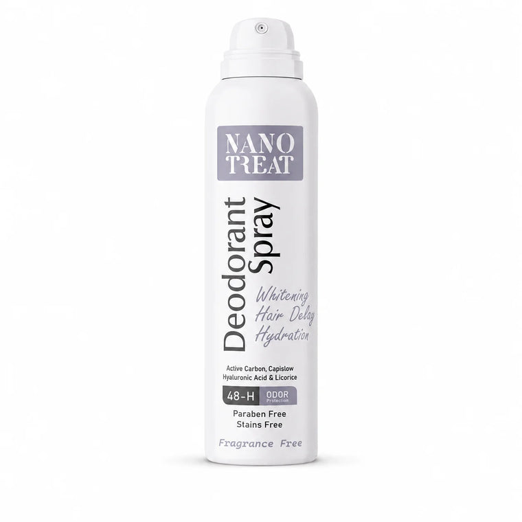 Nano Treat Whitening Deodorant Spray – Fragrance-Free,