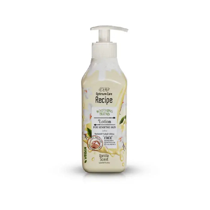 Eva Recipe Soothing Blend Lotion for Sensitive Skin – Vanilla Scent – 370 ml