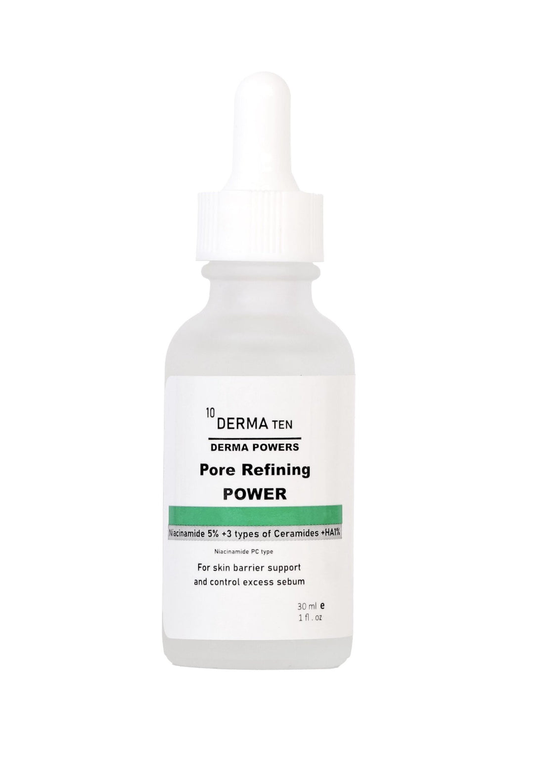 Derma Ten Pore Refining Power Serum – Niacinamide 5% + HA + 3 Ceramides, 30 ml - 30 ml