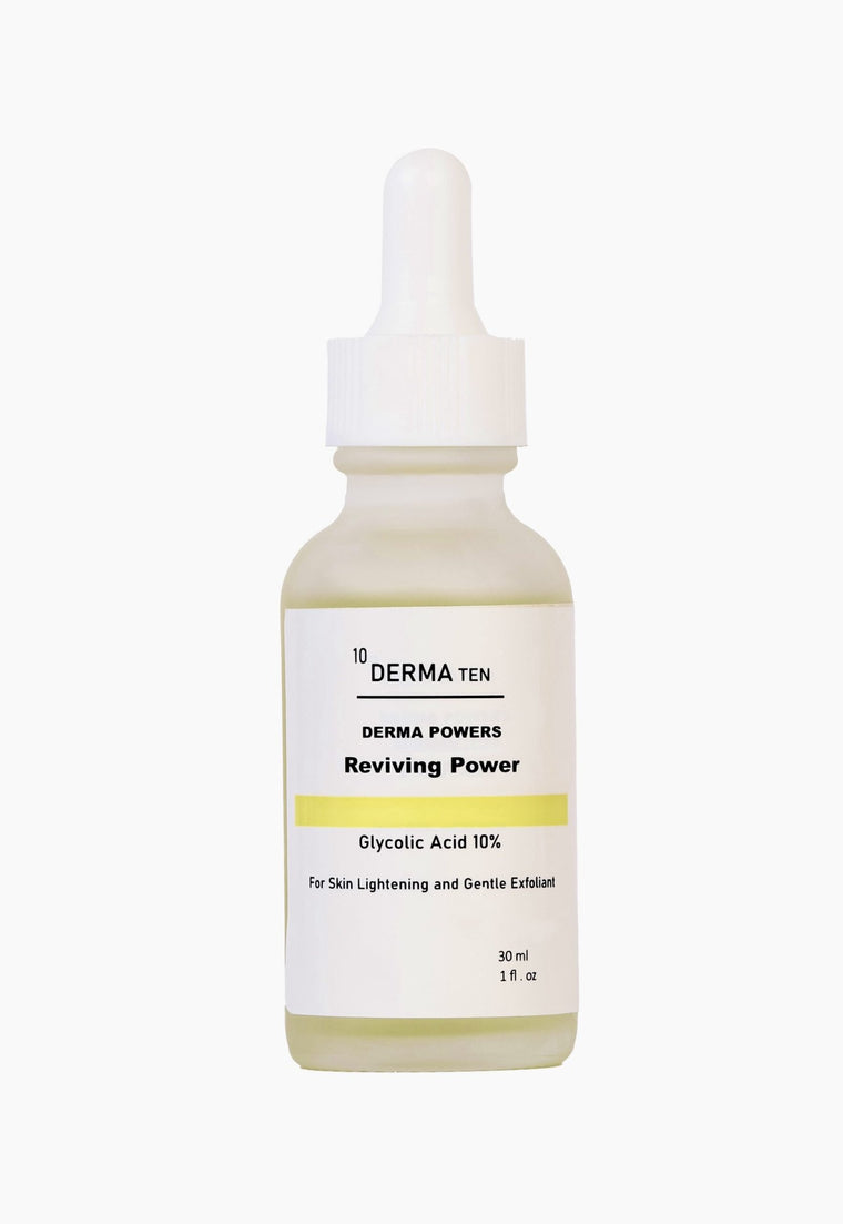 Derma Ten Reviving Power Serum – Glycolic Acid 10%, 30 ml - 30 ml