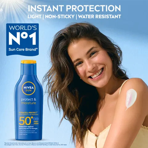 NIVEA Sun Protect & Moisture Lotion SPF 50+ (Spanish/Imported)