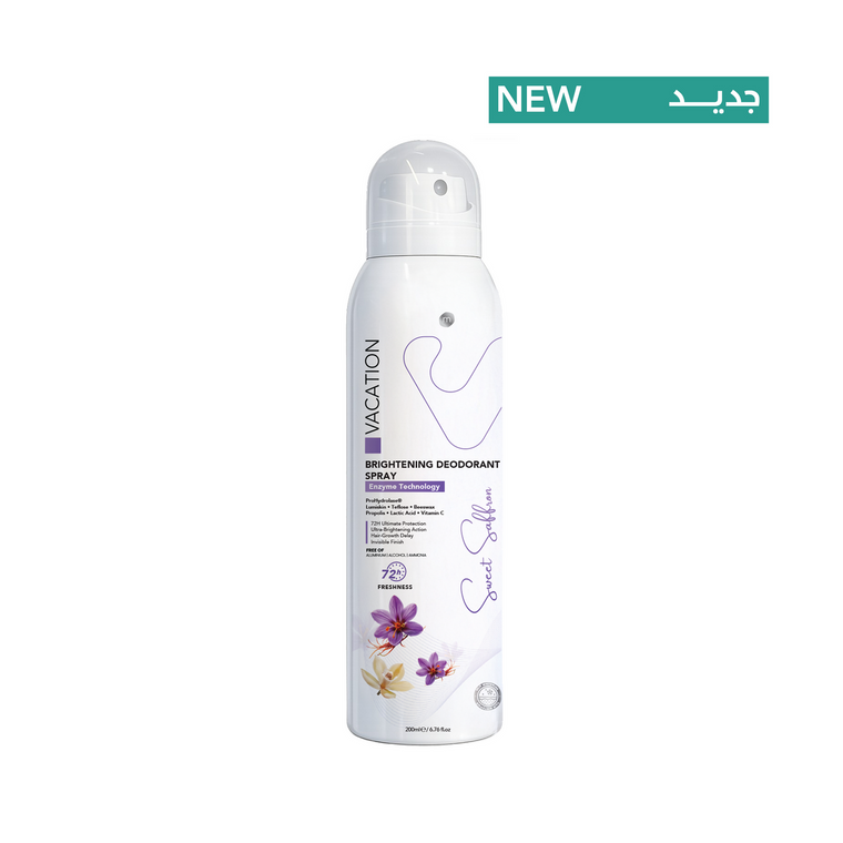 Vacation Brightening Deodorant Spray - Sweet Saffron – 200 ml